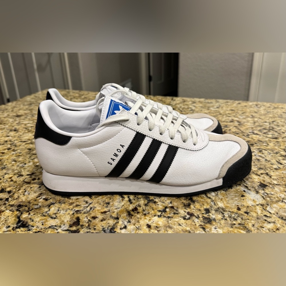 Adidas Originals Men's Samoa Sneakers Cloud White Black Sz 12 In Box WORN ONCE